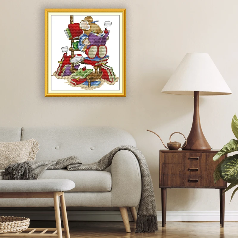 Набор для вышивки крестом The Mouse Who Loves Read 14/16CT, набор для вышивки ручной работы, сделай сам, украшение для дома, подарок, радость, медленный комплект, набор для вышивания 
Набор для вышивки крестом The Mouse Who Loves Read 14/16CT, набор для вышивки ручной работы, сделай сам, украшение для дома, подарок, радость, медленный комплект, набор для вышивания