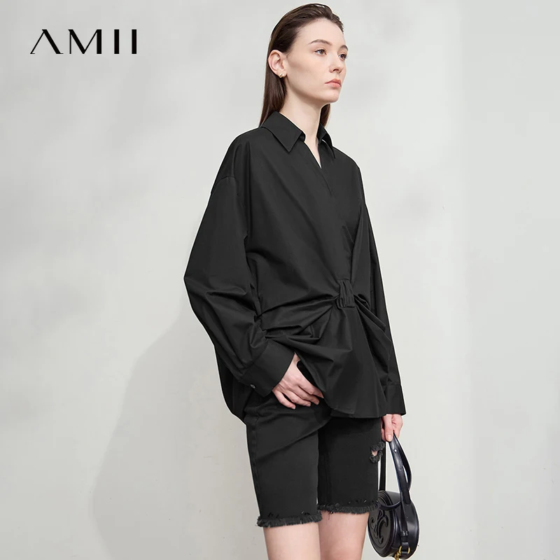 AMII Women's Blouse 2025 Autumn New Elegant Long Sleeves Shirts Woman Clothes Casual Bow V-neck Pleated Ladies Tops 12553041
AMII Women's Blouse 2025 Autumn New Elegant Long Sleeves Shirts Woman Clothes Casual Bow V-neck Pleated Ladies Tops 12553041