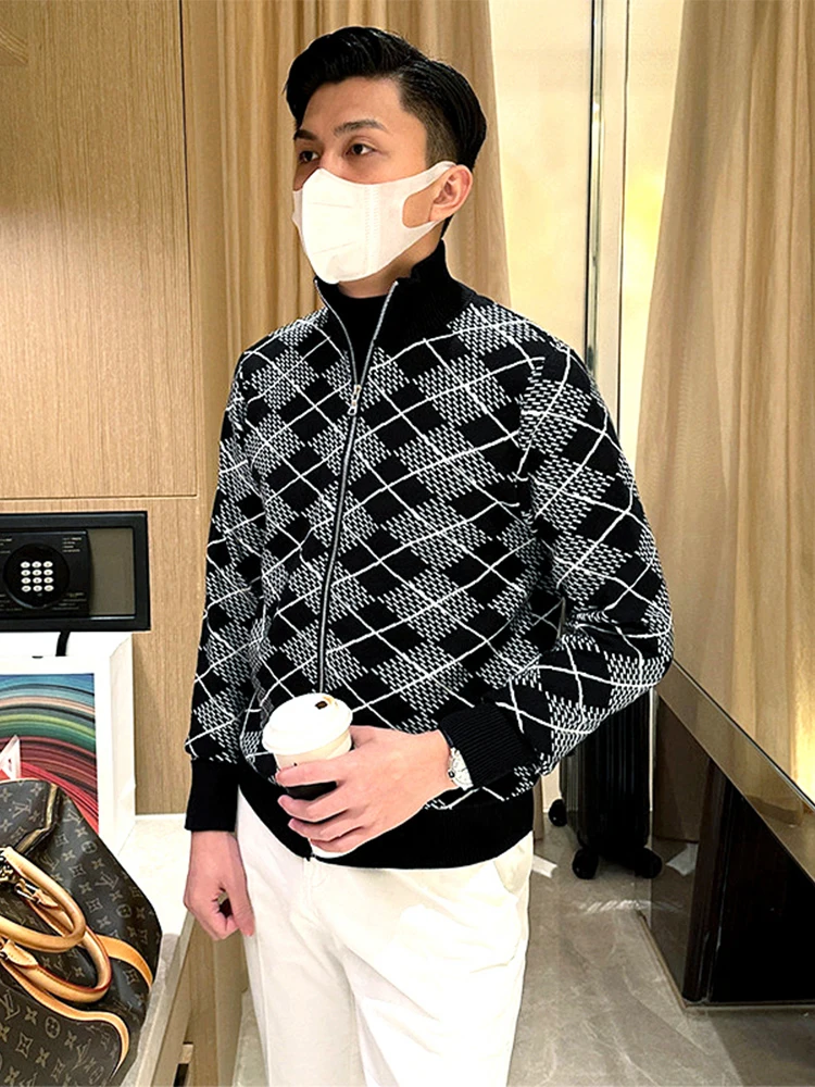 Fall Winter Luxury Faion Slim Fit f High Collar Zipper Knit Sweater Coat Men's Vintage Busin Knitted Open Cardigan
Fall Winter Luxury Faion Slim Fit f High Collar Zipper Knit Sweater Coat Men's Vintage Busin Knitted Open Cardigan