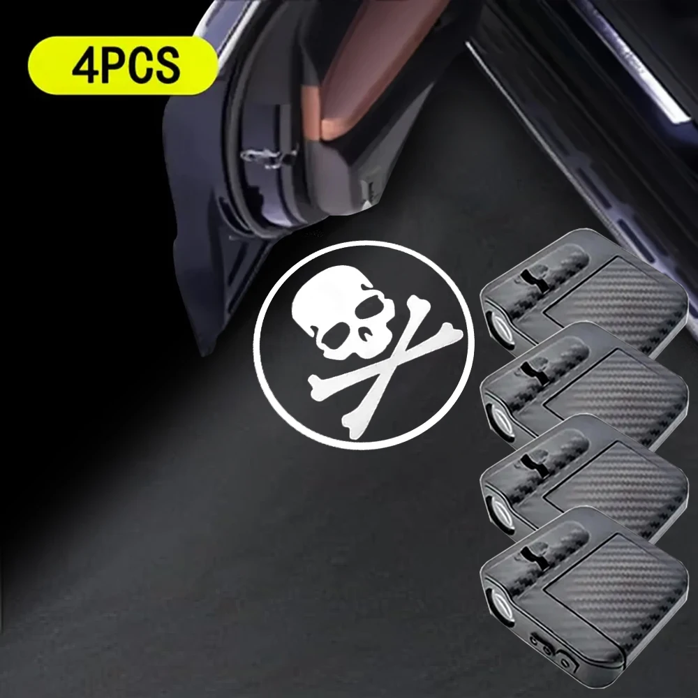 4pcs Car Door Lights - Pirate Skull Logo Projector - Suitable for All Brands of Cars - Pirate Skull LED Door Welcome Light
4pcs Car Door Lights - Pirate Skull Logo Projector - Suitable for All Brands of Cars - Pirate Skull LED Door Welcome Light
