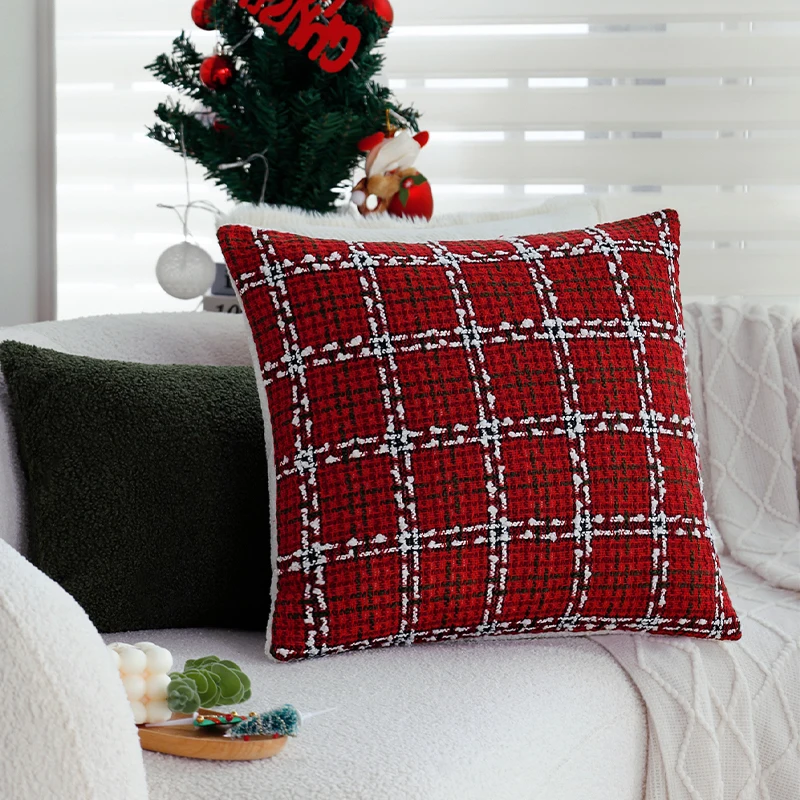 Christmas Supplies Cushion Cover 45x45cm Red Plaid Retro Pillowcase for Living Room Home Decoration Christmas Decor Pillow Cover
Christmas Supplies Cushion Cover 45x45cm Red Plaid Retro Pillowcase for Living Room Home Decoration Christmas Decor Pillow Cover