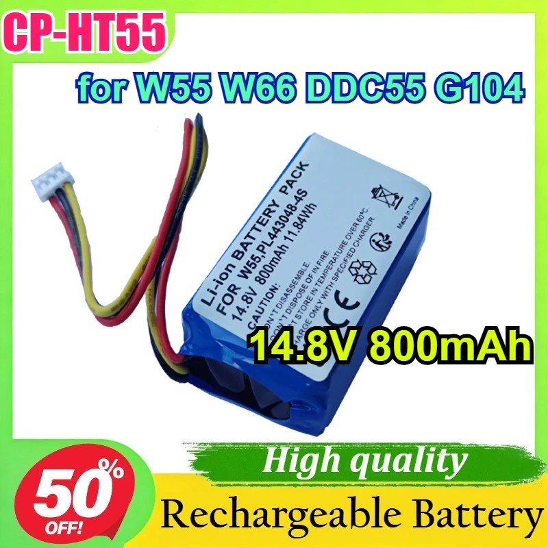 For Hutt W55 W66 DDC55 G104 Window Cleaning Robot Battery PL443048-4S 14.8V 800mAh
For Hutt W55 W66 DDC55 G104 Window Cleaning Robot Battery PL443048-4S 14.8V 800mAh