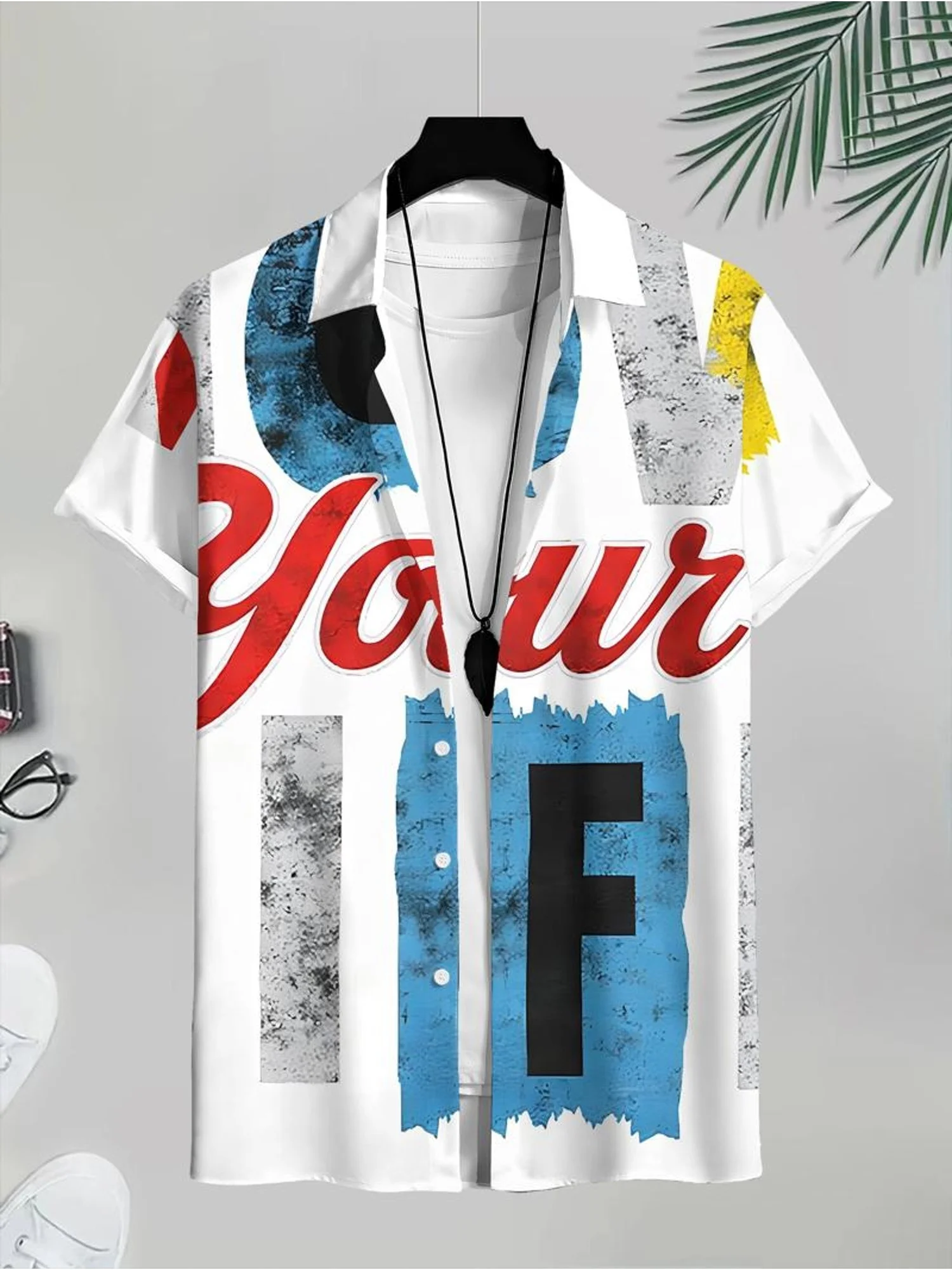 Summer American Retro Graffiti Letter Short-Sleeve Men's Shirt, Trendy Color Block 3D Print Outdoor Loose Quick-Drying Shirt
Summer American Retro Graffiti Letter Short-Sleeve Men's Shirt, Trendy Color Block 3D Print Outdoor Loose Quick-Drying Shirt