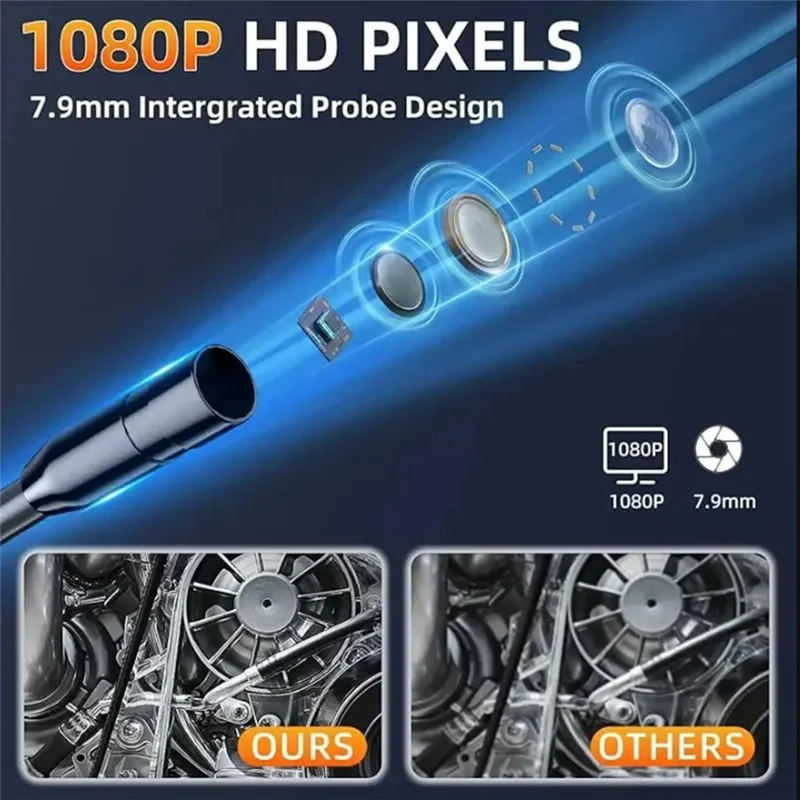 AA50-Endoscope Of Industrial Camera HD1080P 4.3Inch IPS Screen 1080P Pipe Inspection For Car Repair IP67 Waterproof 8 LED Durabl
AA50-Endoscope Of Industrial Camera HD1080P 4.3Inch IPS Screen 1080P Pipe Inspection For Car Repair IP67 Waterproof 8 LED Durabl