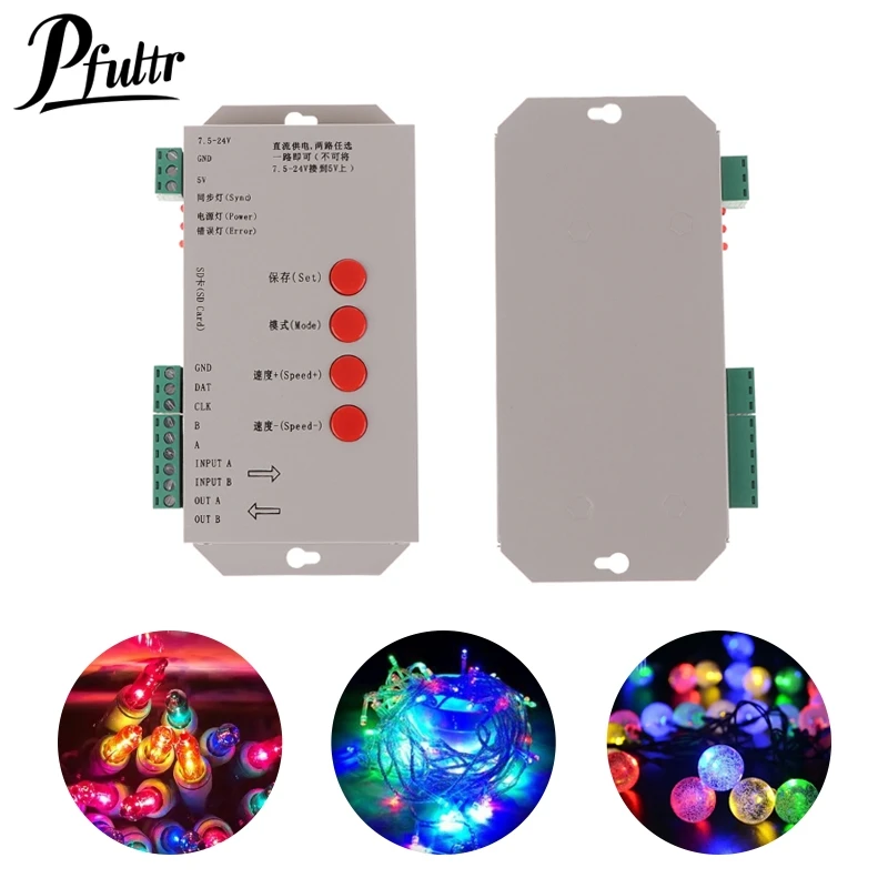 DC5V~24V T1000S SD Card RGB LED Max 2048 Pixels Program Controller WS2812B WS2811 WS2815 LPD6803 SK6812IC LED Strip Module
DC5V~24V T1000S SD Card RGB LED Max 2048 Pixels Program Controller WS2812B WS2811 WS2815 LPD6803 SK6812IC LED Strip Module