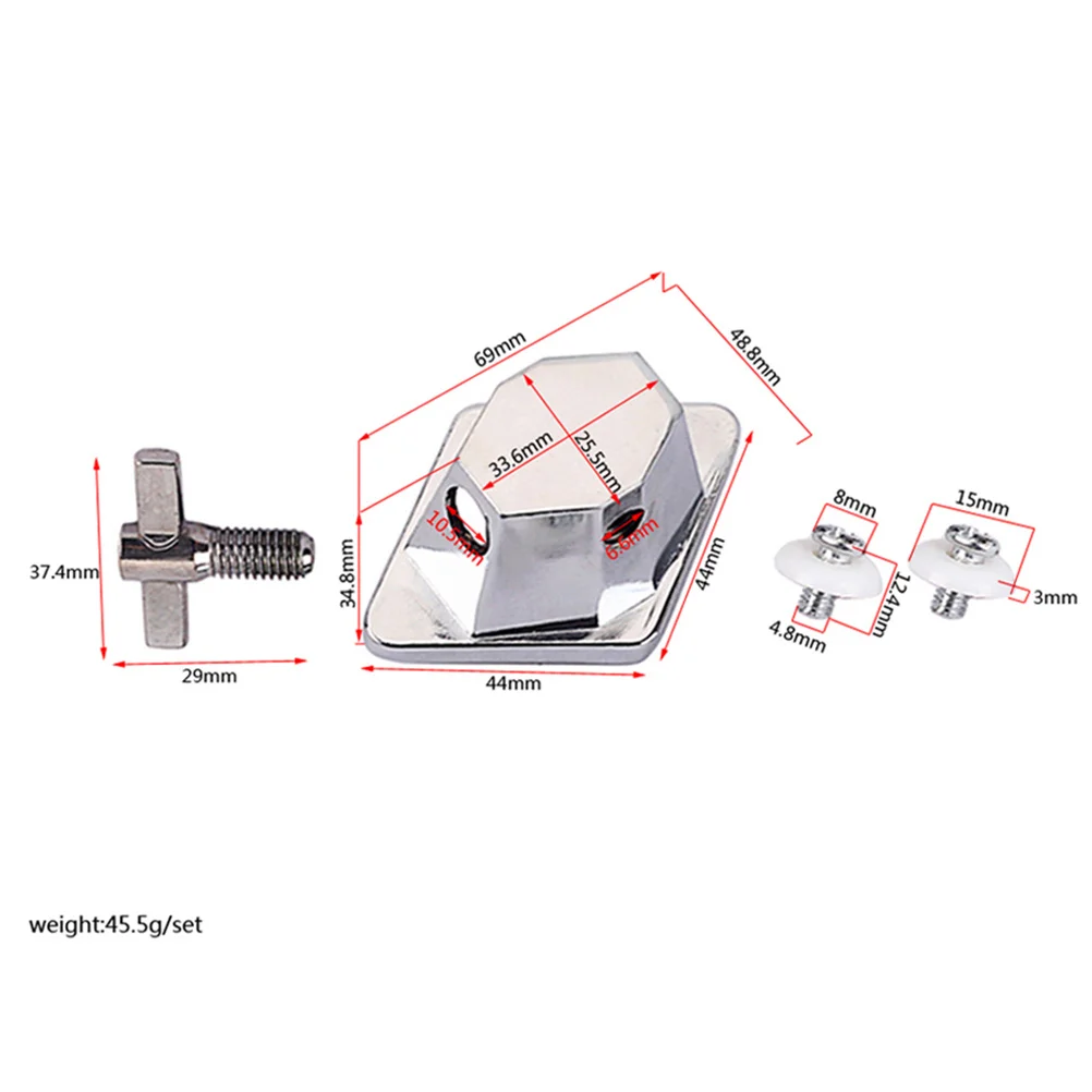 Drum Bucket Mounting Bracket Silver Floor Tom Leg Adapter For Drum Rack Percussion Set Replacement Part Tom Bracket