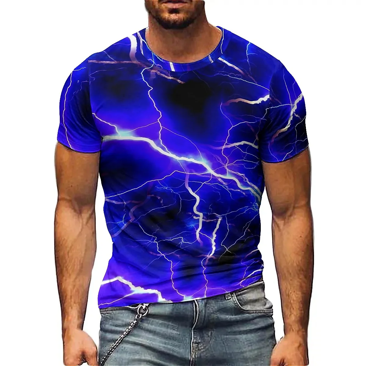 Summer hip-hop style: Men's 3D printed short-sleeved T-shirts with a soft and comfortable fabric
Summer hip-hop style: Men's 3D printed short-sleeved T-shirts with a soft and comfortable fabric