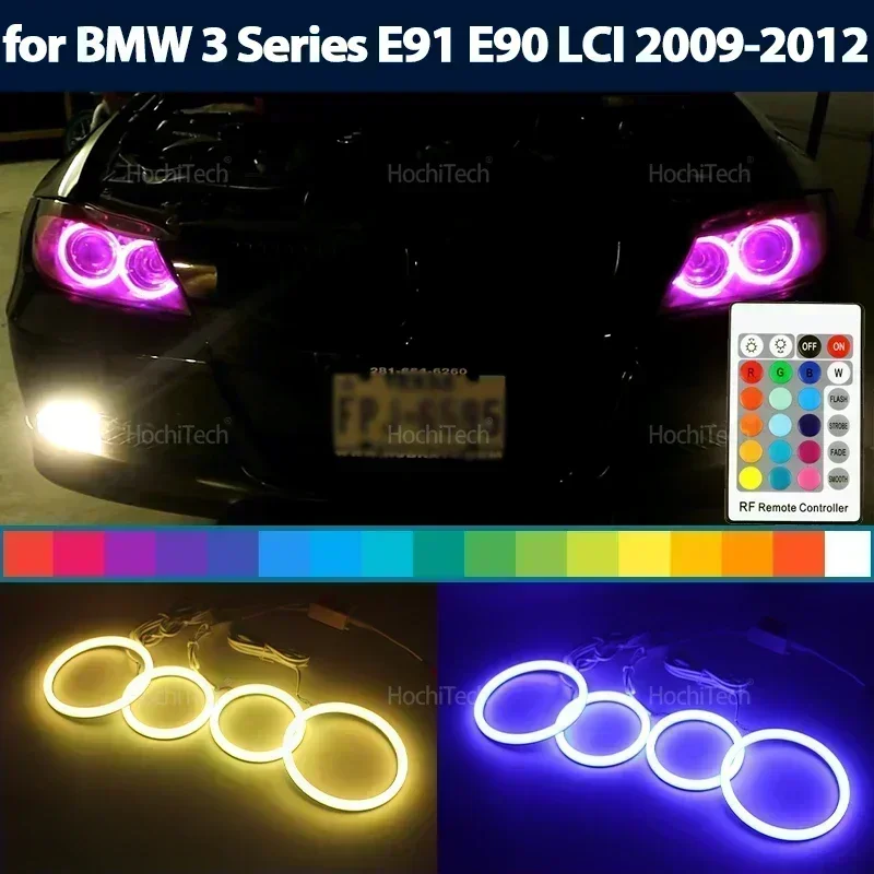 Разноцветные хлопковые RGB-подсветки с дистанционным управлением, светодиодные кольца «ангельские глазки» для BMW 3 серии E91 E90 LCI 2009-2012, ксеноновые фары
Разноцветные хлопковые RGB-подсветки с дистанционным управлением, светодиодные кольца «ангельские глазки» для BMW 3 серии E91 E90 LCI 2009-2012, ксеноновые фары
