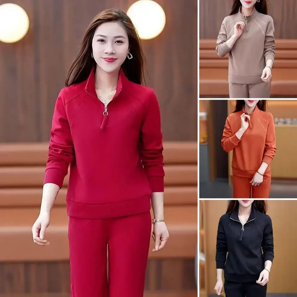 Women Sets Two Pieces Pullover Tops V Neck Shirts Solid Full Length Wide Leg Pants Casual Sports Loose Solid Outfit Tracksuit
Women Sets Two Pieces Pullover Tops V Neck Shirts Solid Full Length Wide Leg Pants Casual Sports Loose Solid Outfit Tracksuit