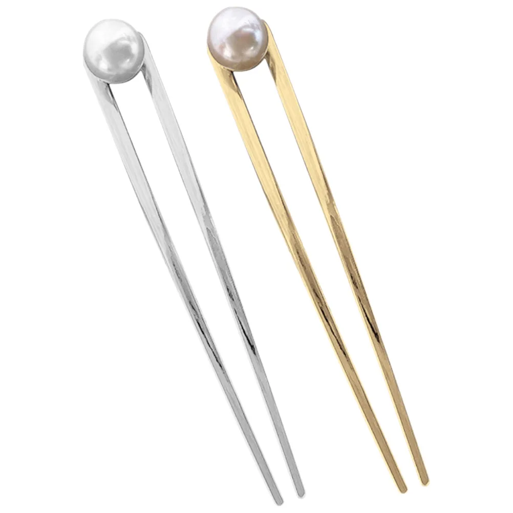 2pcs Pearl Hair Sticks U-shaped Metal Fork Accessories Women Gold Silver Color Long Size Durable Smooth Premium
2pcs Pearl Hair Sticks U-shaped Metal Fork Accessories Women Gold Silver Color Long Size Durable Smooth Premium