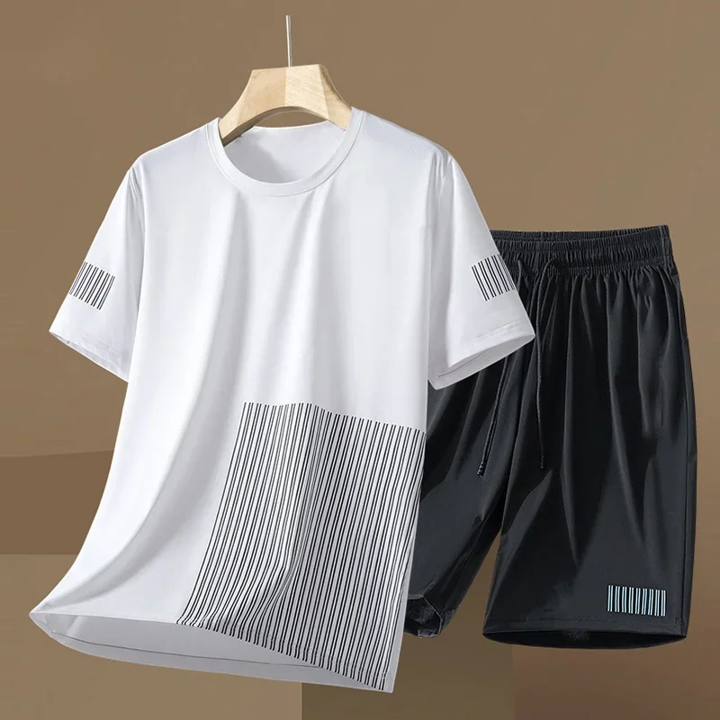 Men's Casual Fashion Suit Men's Trend Sportswear Suit Quick-drying Sportswear Short-sleeved T-shirt + Shorts Two-piece Clothing
Men's Casual Fashion Suit Men's Trend Sportswear Suit Quick-drying Sportswear Short-sleeved T-shirt + Shorts Two-piece Clothing