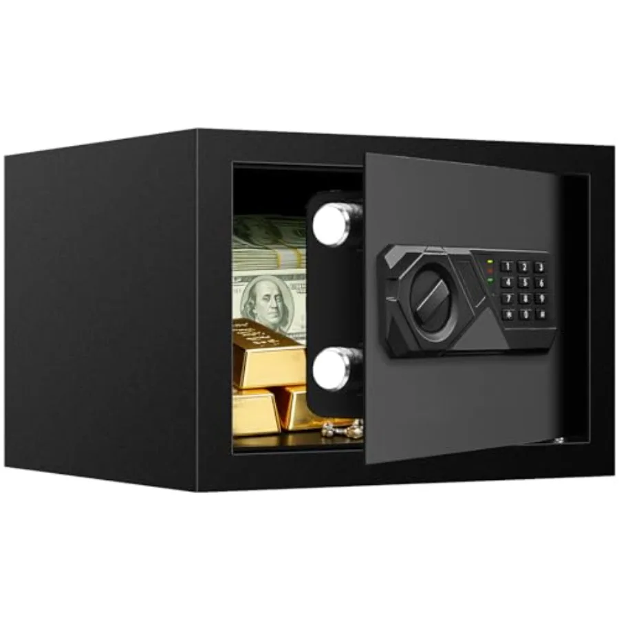 0.4 Cub Small Safes for Home Use, Security Safe Box with Spare Keys, Alarm System, Programmable Keypad and Removable Shelf, Ant
0.4 Cub Small Safes for Home Use, Security Safe Box with Spare Keys, Alarm System, Programmable Keypad and Removable Shelf, Ant