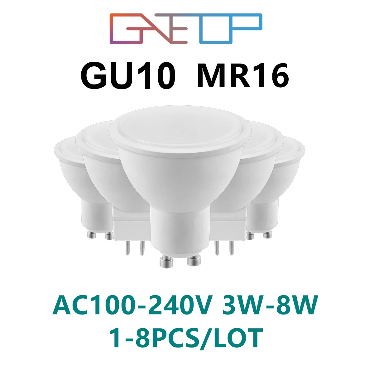 LED spotlight wide voltage GU10 MR16 AC100-240V 3W-8W 3000k/4000k/6000k suitable for study kitchen replace 100W halogen lamp
LED spotlight wide voltage GU10 MR16 AC100-240V 3W-8W 3000k/4000k/6000k suitable for study kitchen replace 100W halogen lamp