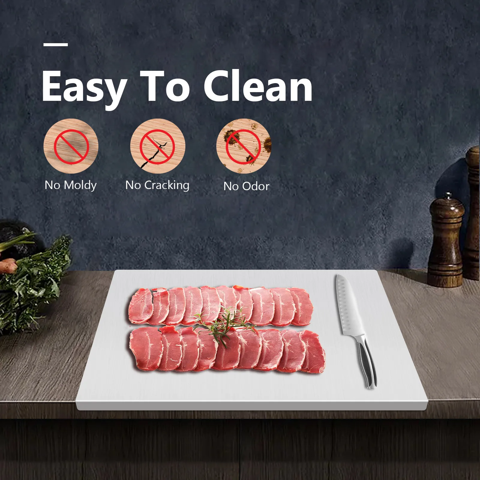 Очень большие разделочные доски из нержавеющей стали, кухонная доска, противоскользящая разделочная доска, тяжелая разделочная доска для кухни
Очень большие разделочные доски из нержавеющей стали, кухонная доска, противоскользящая разделочная доска, тяжелая разделочная доска для кухни