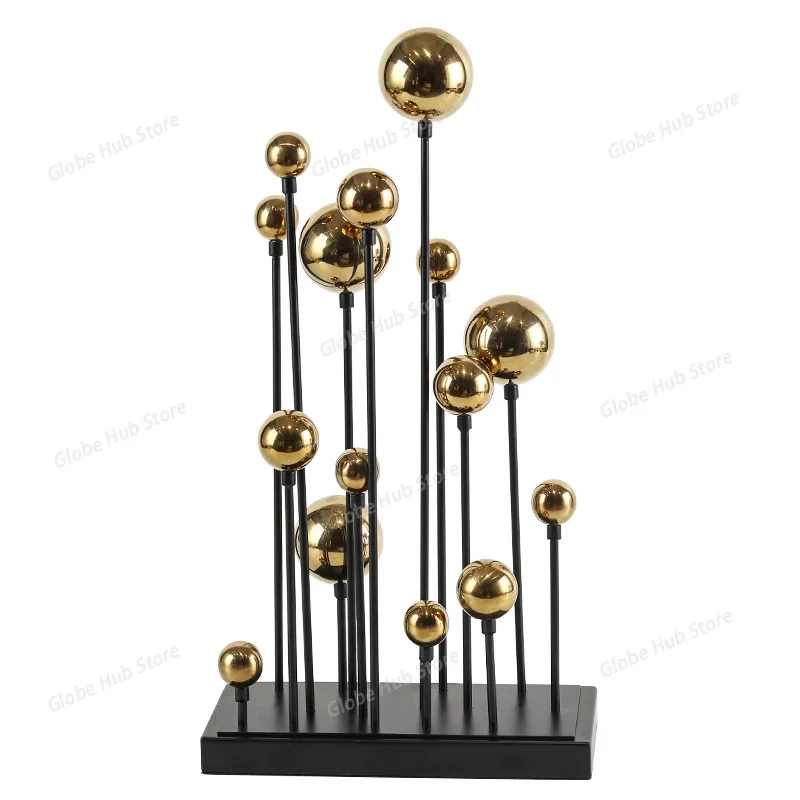 Metal Handicraft Golden Balloon Combination Geometric Metal Ornaments Abstract Golden Ball Home Decoration Accessories
Metal Handicraft Golden Balloon Combination Geometric Metal Ornaments Abstract Golden Ball Home Decoration Accessories