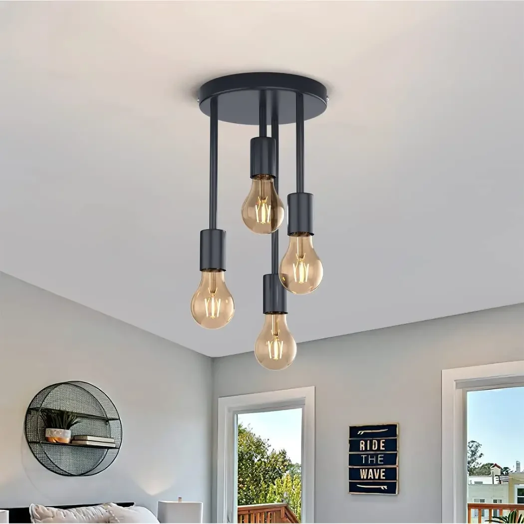 Ceiling Light Fixture Retro Vintage Ceiling Lamp Black Metal for Hallway Entryway Bedroom Balcony Dining Room
Ceiling Light Fixture Retro Vintage Ceiling Lamp Black Metal for Hallway Entryway Bedroom Balcony Dining Room