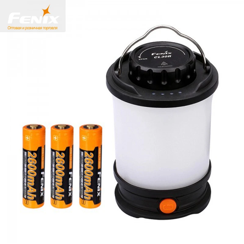 Портативный светильник FENIX CL30R, 650 люмен, перезаряжаемый фонарь для кемпинга с тремя литий-ионными батареями 18650
Портативный светильник FENIX CL30R, 650 люмен, перезаряжаемый фонарь для кемпинга с тремя литий-ионными батареями 18650