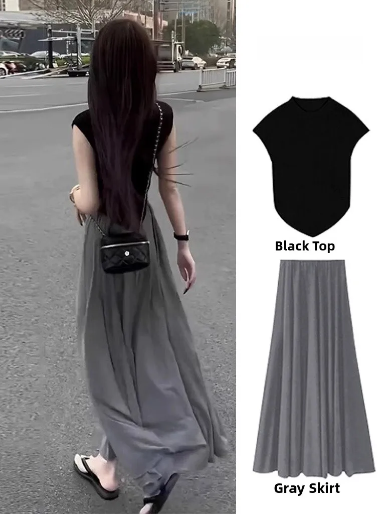 Summer 2026 New Style Pear Shape Women's Dress Tea System Salt Series Two-Piece Set High Waist A-Line Skirt French Style Dress
Summer 2026 New Style Pear Shape Women's Dress Tea System Salt Series Two-Piece Set High Waist A-Line Skirt French Style Dress