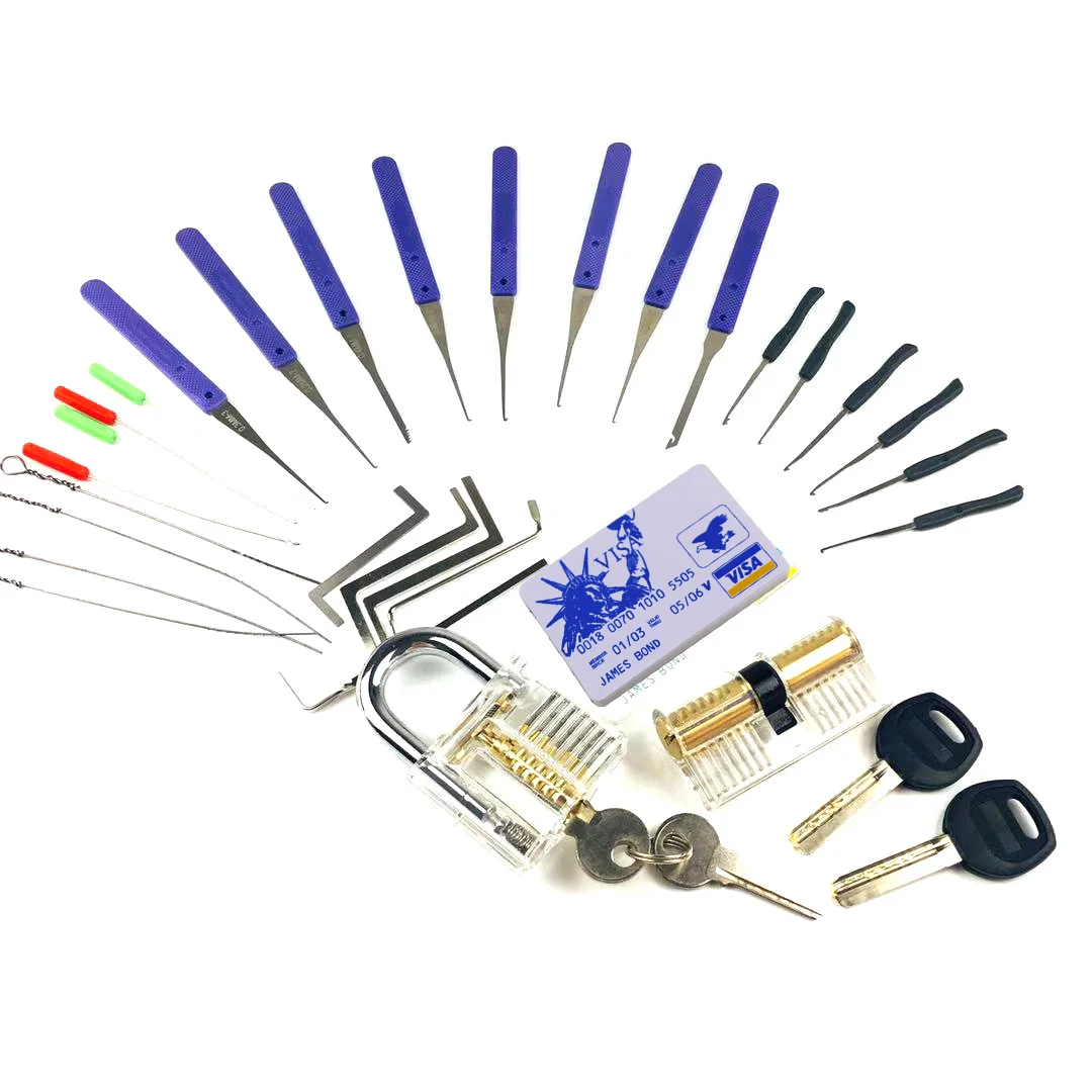 2PCS Transparent Locks with Lock Tools,Broken Key Remove Tools,Tension Push Rod,Beginner Best Picking Practice Kit
2PCS Transparent Locks with Lock Tools,Broken Key Remove Tools,Tension Push Rod,Beginner Best Picking Practice Kit