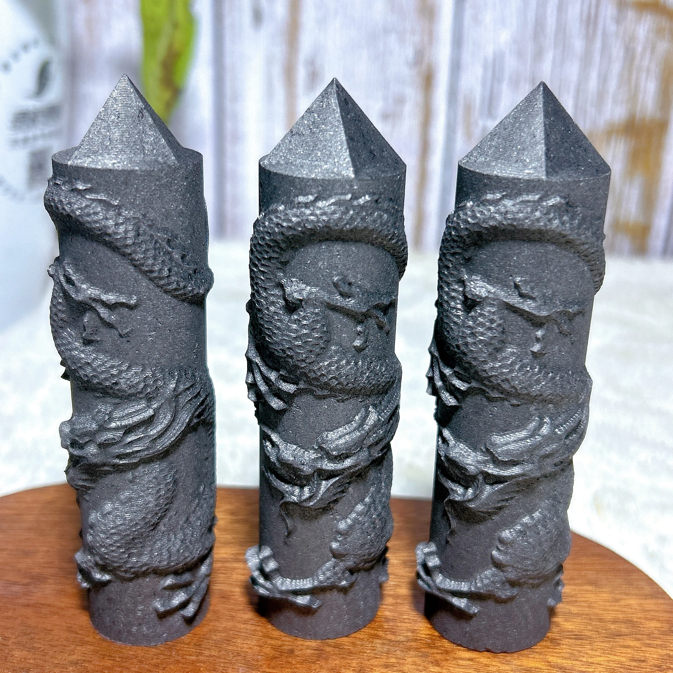 Healing Natural Crystal Shungite Carved Dragon Tower Point Gemstones Energy Ore Reiki Home Decorations Holiday Gift
Healing Natural Crystal Shungite Carved Dragon Tower Point Gemstones Energy Ore Reiki Home Decorations Holiday Gift