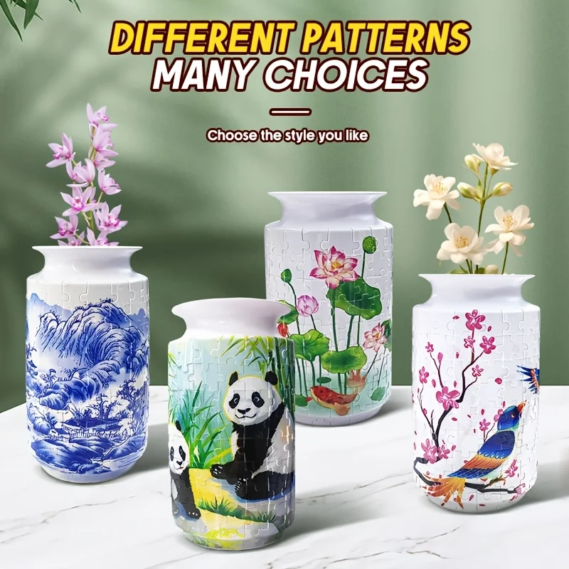 3D Vases Puzzle Model Set 162pieces Panda Crane Vases Puzzle Toy Flower Arrangement Home Decoration Birthday Holiday Gifts
3D Vases Puzzle Model Set 162pieces Panda Crane Vases Puzzle Toy Flower Arrangement Home Decoration Birthday Holiday Gifts