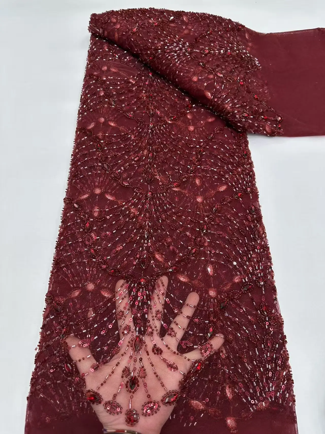 African Beads Lace Fabric 2026 High Quality Nigerian Sequins Beads Lace Fabric French Laces Fabric For Party Dress Sewing G141-1
African Beads Lace Fabric 2026 High Quality Nigerian Sequins Beads Lace Fabric French Laces Fabric For Party Dress Sewing G141-1