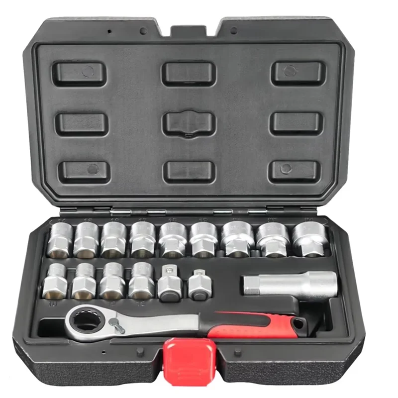 A26F-Ratchet Socket Wrench Set Mechanics Tools Kit For Vehicle Maintenance Electrical Panel Work Motor Assembly Plumbing
A26F-Ratchet Socket Wrench Set Mechanics Tools Kit For Vehicle Maintenance Electrical Panel Work Motor Assembly Plumbing