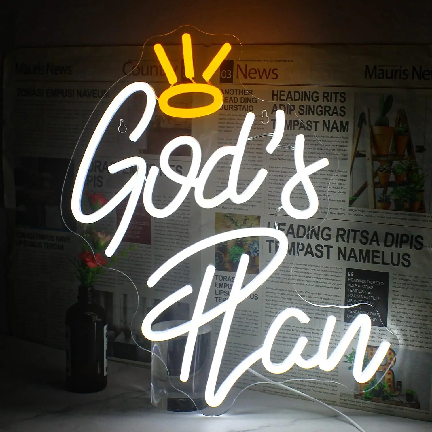 15x12.6in God's Plan Neon Led Sign God Neons Sign Wall Decor White Letter LED Light Bedroom Living room Wall Art Decoration
15x12.6in God's Plan Neon Led Sign God Neons Sign Wall Decor White Letter LED Light Bedroom Living room Wall Art Decoration