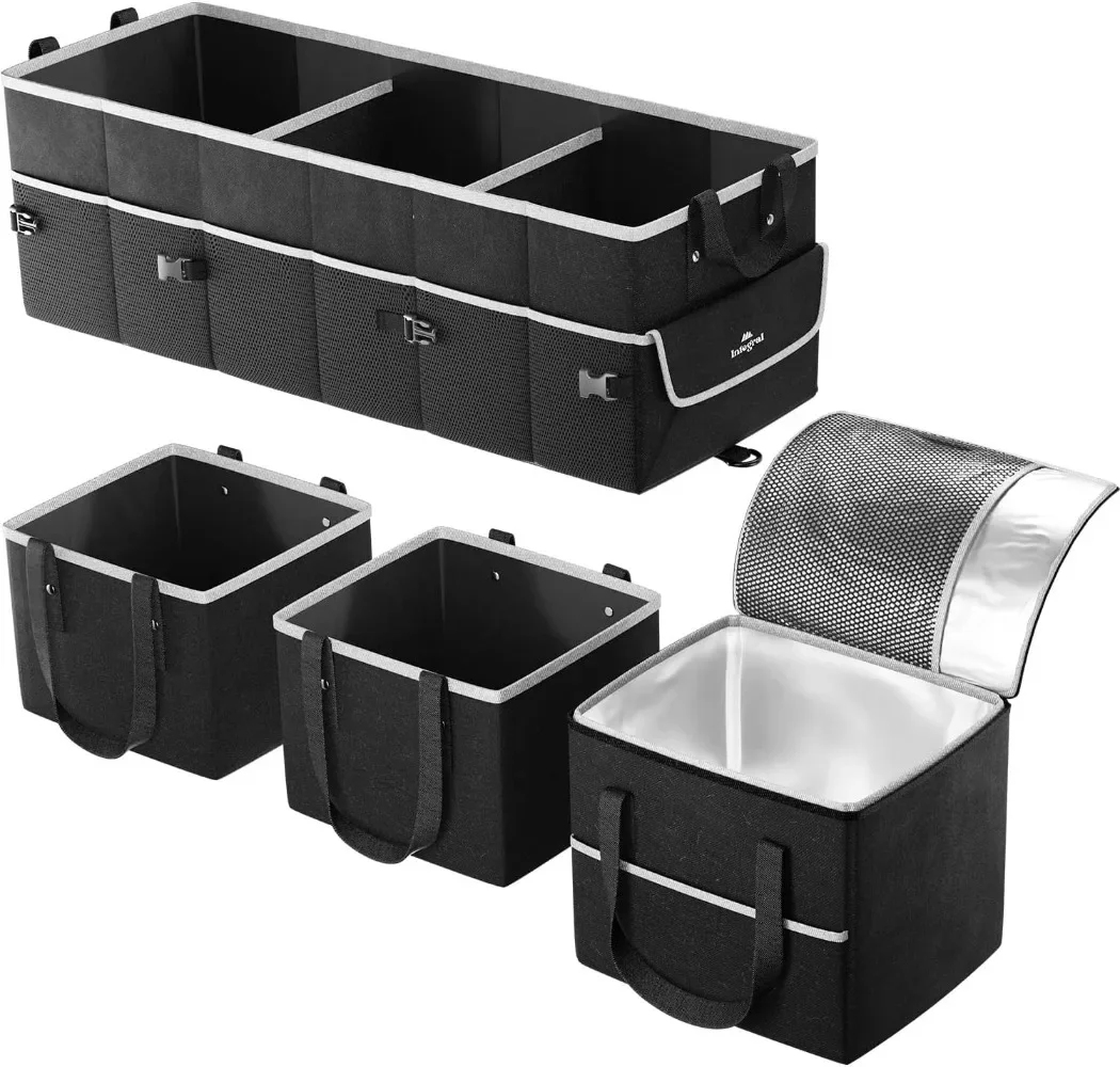 Premium Trunk Organizer with Reusable Shopping Bags and Cooler – Collapsible Storage Container
Premium Trunk Organizer with Reusable Shopping Bags and Cooler – Collapsible Storage Container