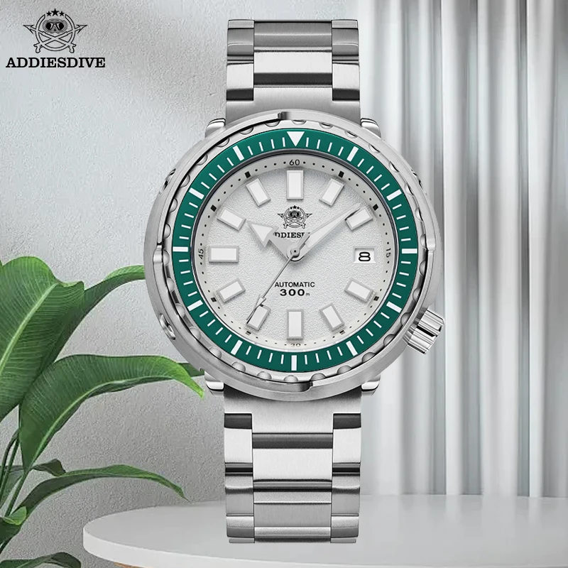 ADDIESDIVE NEW Luxury Stainless Steel Dive Men Automatic Mechanical Watches NH35 Sapphire Crystal 300M Waterproof Luminous Watch
ADDIESDIVE NEW Luxury Stainless Steel Dive Men Automatic Mechanical Watches NH35 Sapphire Crystal 300M Waterproof Luminous Watch