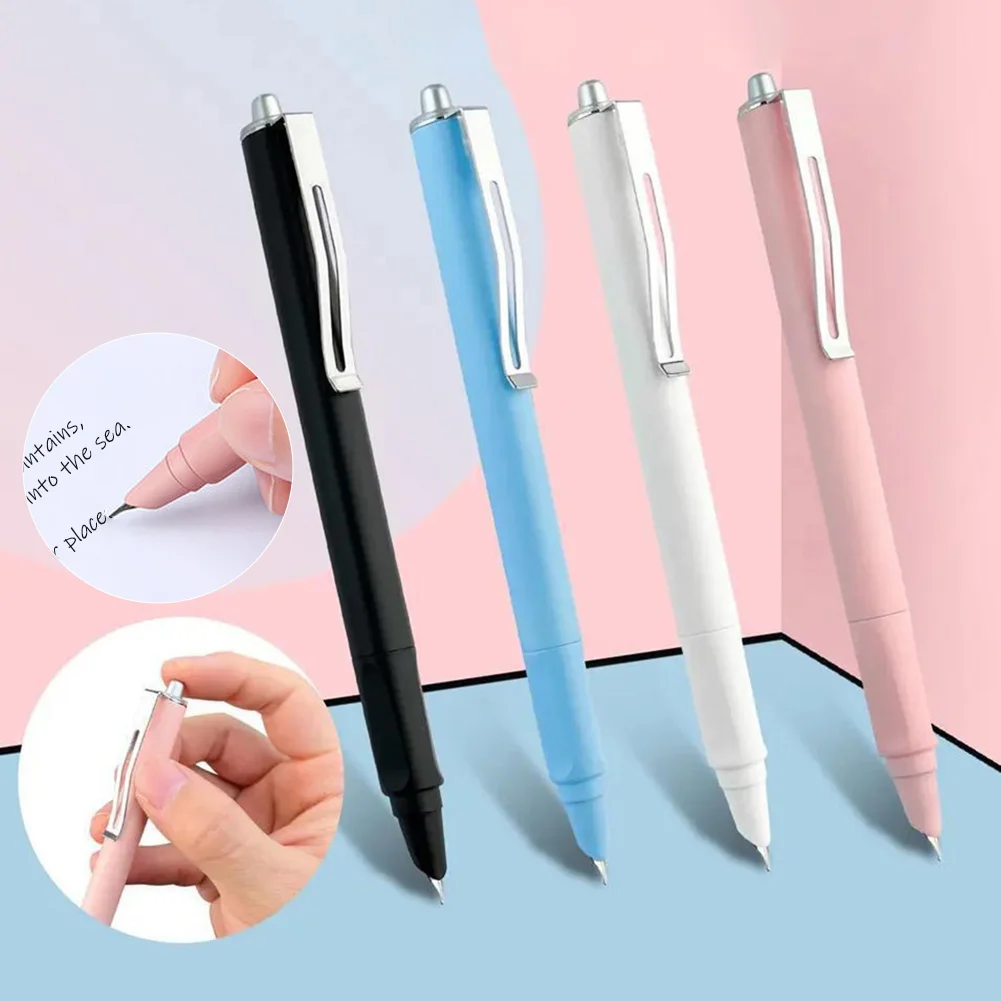 Retractable Fountain Pens Writing Ink Pen Refillable Fountain Pens 0.38mm Writing Practice Calligraphy School Student Stationery
Retractable Fountain Pens Writing Ink Pen Refillable Fountain Pens 0.38mm Writing Practice Calligraphy School Student Stationery