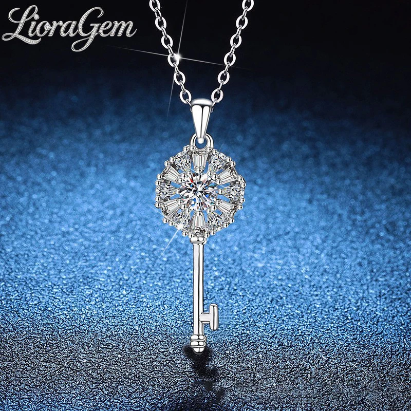 LioraGem Platinum PT950 Sunflower Key Moissanite Necklace, Light Luxury Moissanite 0.5 Carat Pendant Clavicle Chain for Women
LioraGem Platinum PT950 Sunflower Key Moissanite Necklace, Light Luxury Moissanite 0.5 Carat Pendant Clavicle Chain for Women