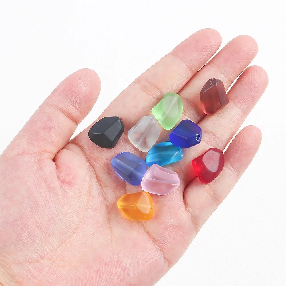 12×14mm 10pcs Irregular frosting Colorful bead Glass Beads for Jewelry Making DIY Earring Necklace Bracelet Charms 
12×14mm 10pcs Irregular frosting Colorful bead Glass Beads for Jewelry Making DIY Earring Necklace Bracelet Charms