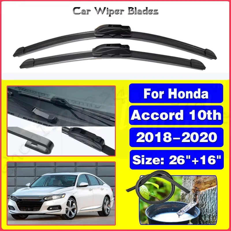 Car Front Wiper Blades For Honda Accord 10 X 2018 2019 2020 MK10 10th Windshield Windscreen Front Window Car Accessories 26"+16"
Car Front Wiper Blades For Honda Accord 10 X 2018 2019 2020 MK10 10th Windshield Windscreen Front Window Car Accessories 26"+16"