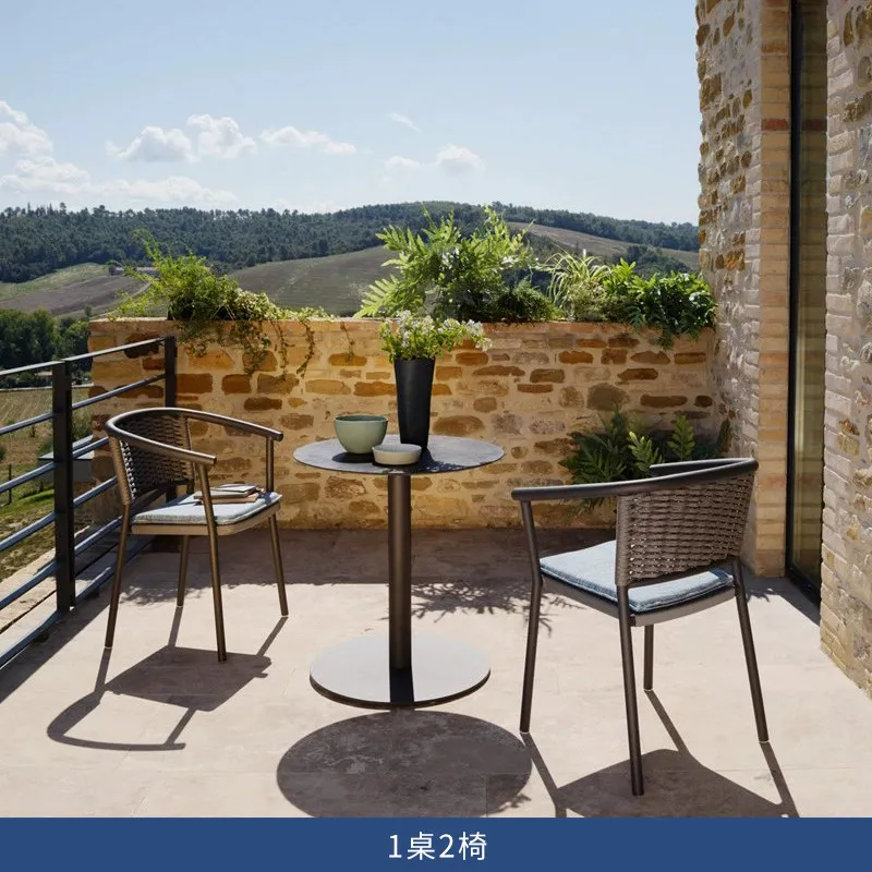 Outdoor tables and chairs courtyard open-air rattan dining table and chairs garden balcony leisure three-piece set
Outdoor tables and chairs courtyard open-air rattan dining table and chairs garden balcony leisure three-piece set