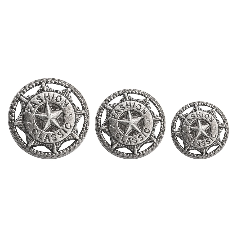 5 шт., винтажные пуговицы со звездами, металлические пуговицы с хвостовиком пентаграммы, замена пуговиц, сделай сам, шитье пальто, униформа, кардиган, свитер, украшение
5 шт., винтажные пуговицы со звездами, металлические пуговицы с хвостовиком пентаграммы, замена пуговиц, сделай сам, шитье пальто, униформа, кардиган, свитер, украшение
