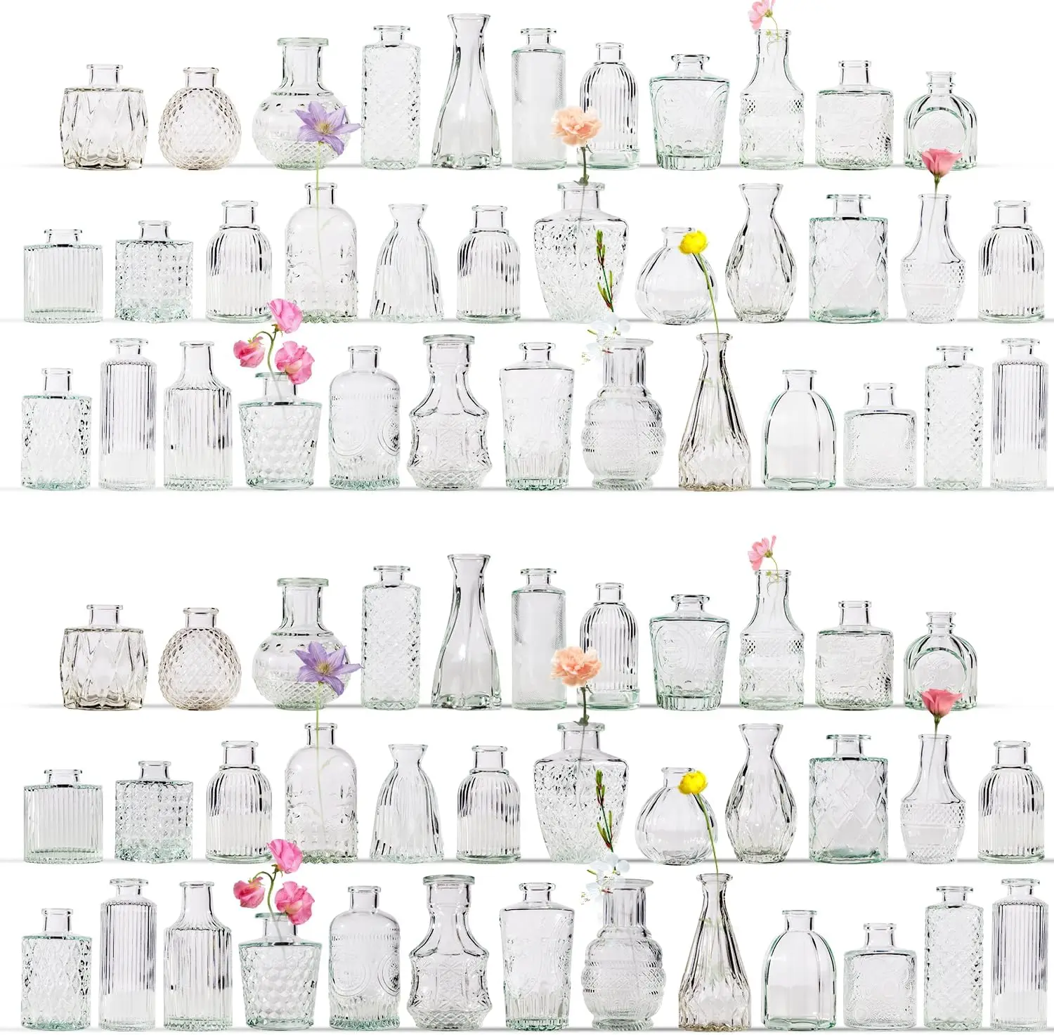 72 Pcs Clear Glass Bud Vase Set for Wedding Centerpieces, Small Flower Vases Bulk Home Decor
72 Pcs Clear Glass Bud Vase Set for Wedding Centerpieces, Small Flower Vases Bulk Home Decor