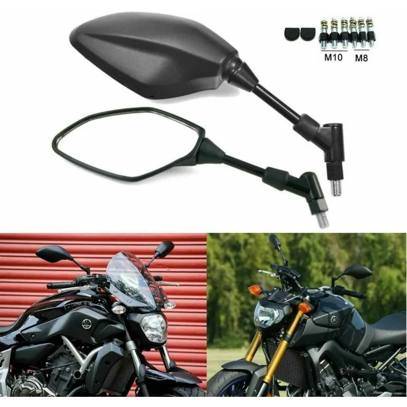 Motorcycle Rearview Side Mirrors 10MM Screw Rear View Mirrors HD for YAMAHA MT-07 MT 07 09 10 Tracer 900 MT09 MT07 MT10 2020 -
Motorcycle Rearview Side Mirrors 10MM Screw Rear View Mirrors HD for YAMAHA MT-07 MT 07 09 10 Tracer 900 MT09 MT07 MT10 2020 -