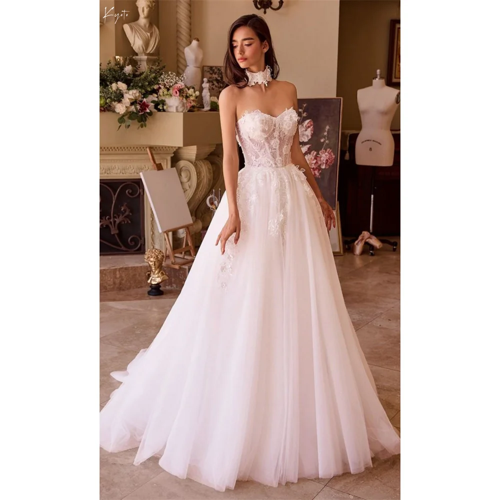 Kyoto Customized White Floral A-line Sleeveless Wedding Dress Strapless Zip Back vestidos de noche Long Train Evening Dresses
Kyoto Customized White Floral A-line Sleeveless Wedding Dress Strapless Zip Back vestidos de noche Long Train Evening Dresses