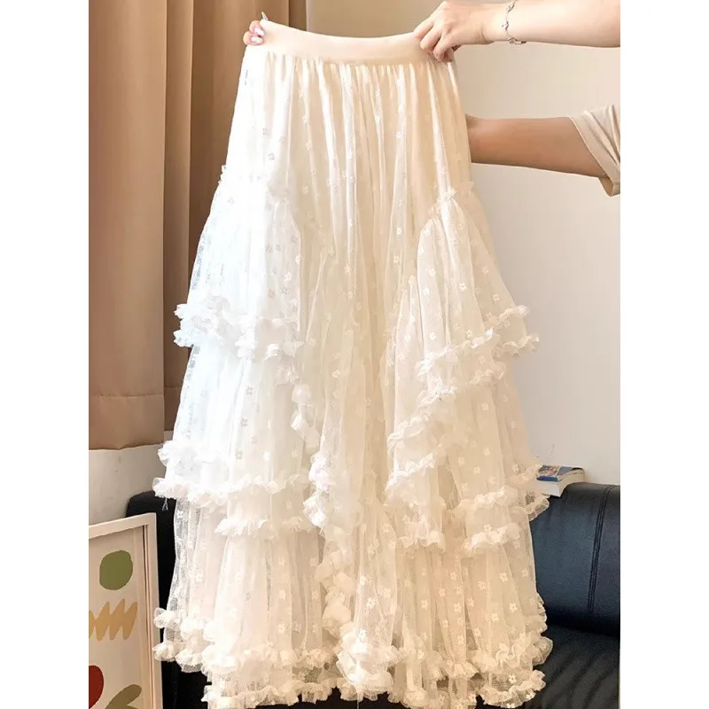 Heavy Industry White Lace Lace Women's Autumn and Winter New A-line Yarn Skirt Sweet Princess Puff Cake Long Dress
Heavy Industry White Lace Lace Women's Autumn and Winter New A-line Yarn Skirt Sweet Princess Puff Cake Long Dress