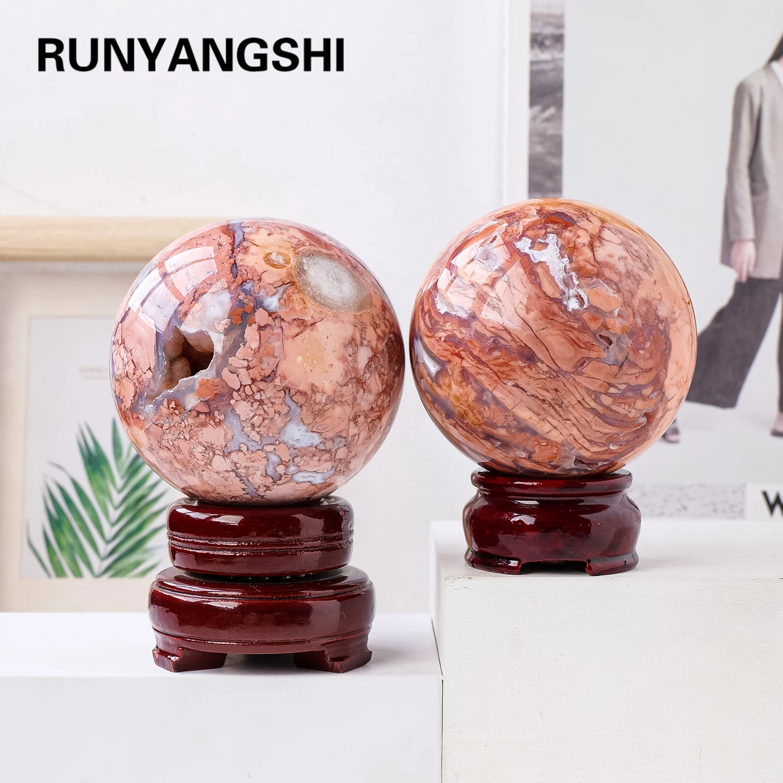 1PC Natural Crystal Pink Agate Crystal Ball Healing Magic Sphere Stone Druze Home Decor Energy Harvesting
1PC Natural Crystal Pink Agate Crystal Ball Healing Magic Sphere Stone Druze Home Decor Energy Harvesting