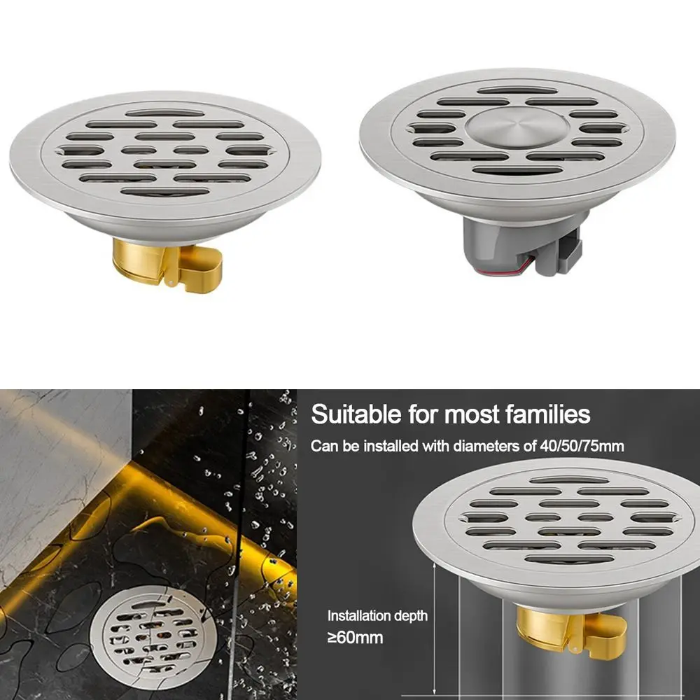 Durable 304 Stainless Steel Round Floor Drains Toilet Washing Machine Dual-purpose Sewer Cover Bathroom Shower Anti-odor
Durable 304 Stainless Steel Round Floor Drains Toilet Washing Machine Dual-purpose Sewer Cover Bathroom Shower Anti-odor