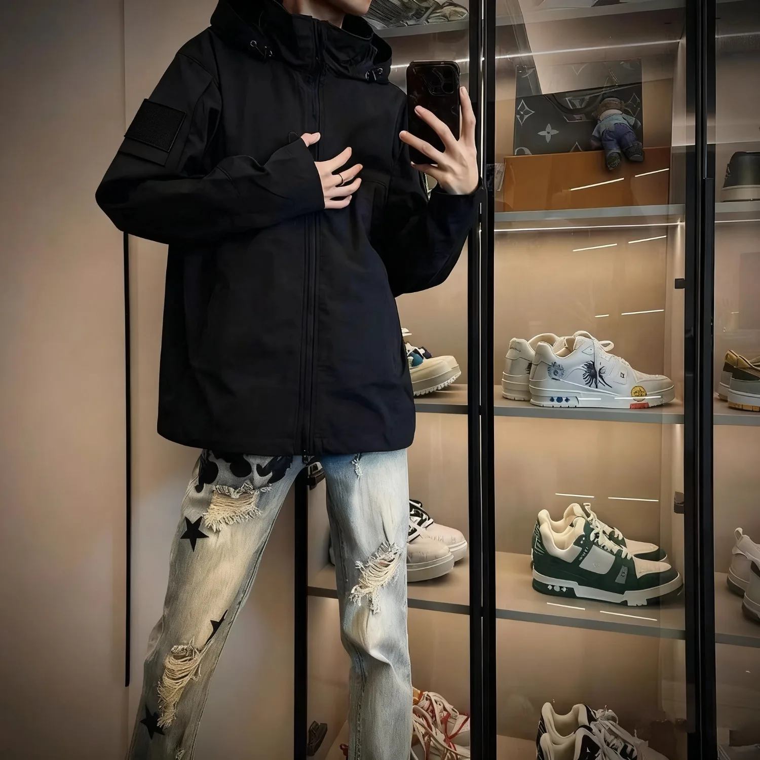 Модная мужская куртка свободного кроя, двухслойная повседневная верхняя одежда для пилота, осенний сезон, длинное волокно из полиэстера, застежка-молния
Модная мужская куртка свободного кроя, двухслойная повседневная верхняя одежда для пилота, осенний сезон, длинное волокно из полиэстера, застежка-молния