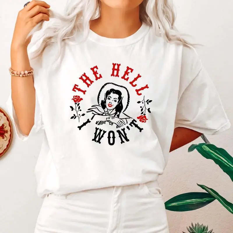 The Hell I Won't, Sassy Cowgirl, Cowboy, Roses, Tshirt, Women's Crew Neck, Crewneck
The Hell I Won't, Sassy Cowgirl, Cowboy, Roses, Tshirt, Women's Crew Neck, Crewneck