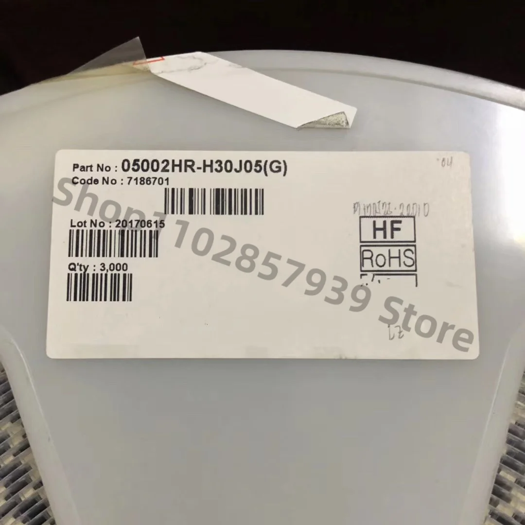 05002HR-H30J05 SMD оригинальный и аутентичный, бесплатная доставка 10 шт./лот
05002HR-H30J05 SMD оригинальный и аутентичный, бесплатная доставка 10 шт./лот