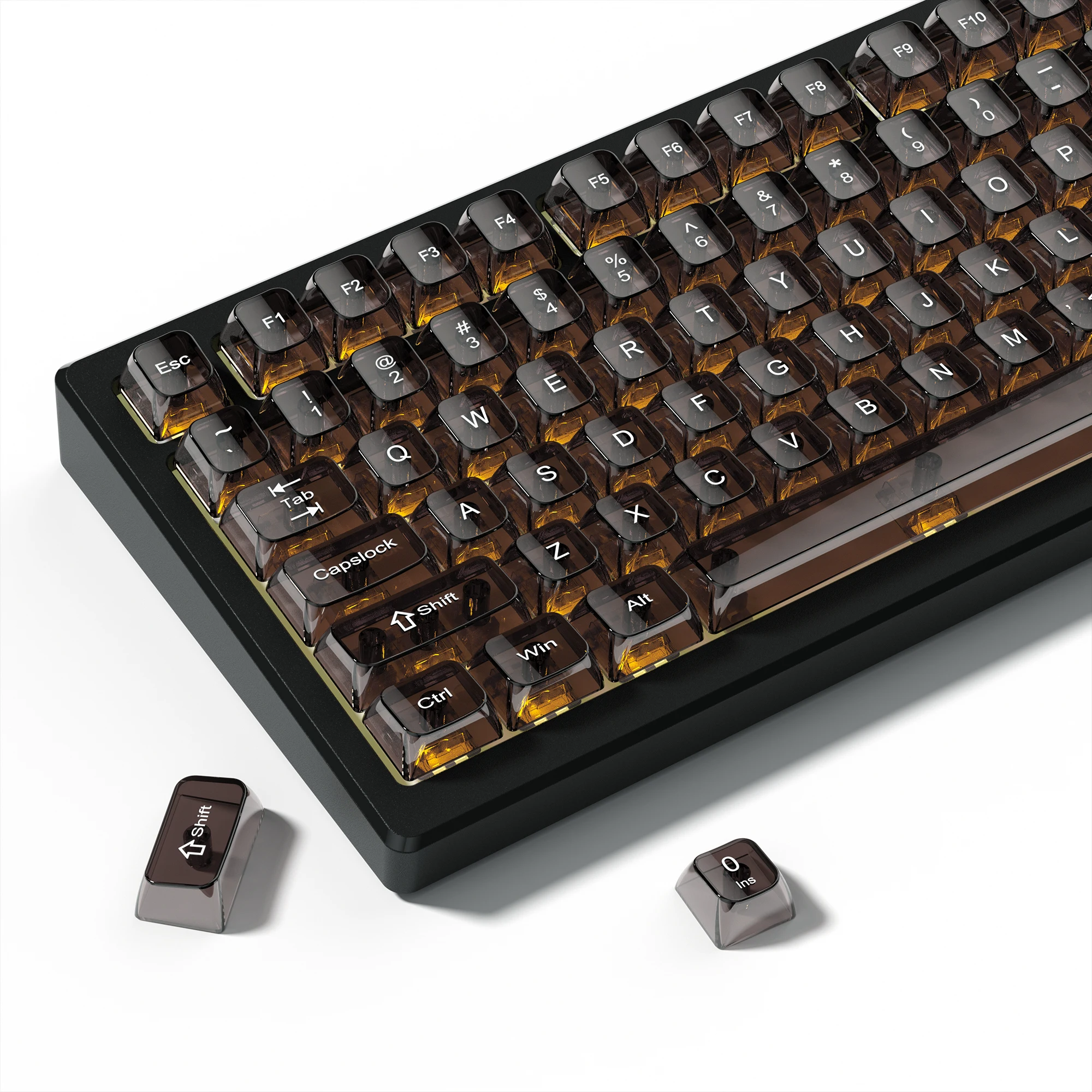 115 Keys Coffee Transparent Clear Keycaps Crystal Ceramic PC Keycap RGB Shine Through Key cap MDA Profile for MX Switch Keyboard
115 Keys Coffee Transparent Clear Keycaps Crystal Ceramic PC Keycap RGB Shine Through Key cap MDA Profile for MX Switch Keyboard