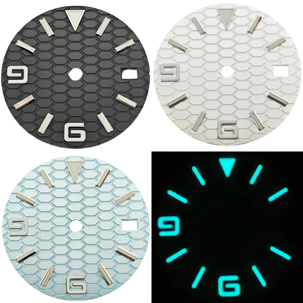 Циферблат часов RICHUS NH35 28,5 мм, черный, белый, синий, циферблат, сине-зеленый, светящийся, подходит для NH34, NH35, аксессуары для часов с механизмом, детали
Циферблат часов RICHUS NH35 28,5 мм, черный, белый, синий, циферблат, сине-зеленый, светящийся, подходит для NH34, NH35, аксессуары для часов с механизмом, детали