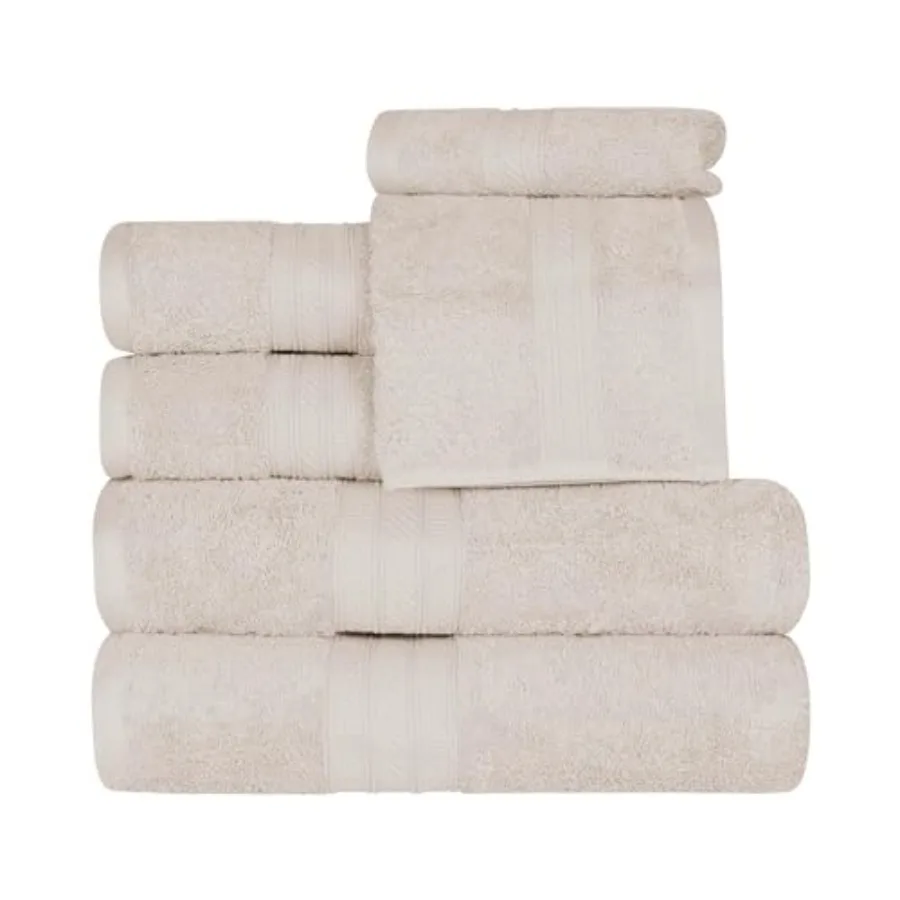 700 GSM Long Staple 100% Combed Cotton Durable Plush and Absorbent 6-Piece Single Ply Towel Set
700 GSM Long Staple 100% Combed Cotton Durable Plush and Absorbent 6-Piece Single Ply Towel Set