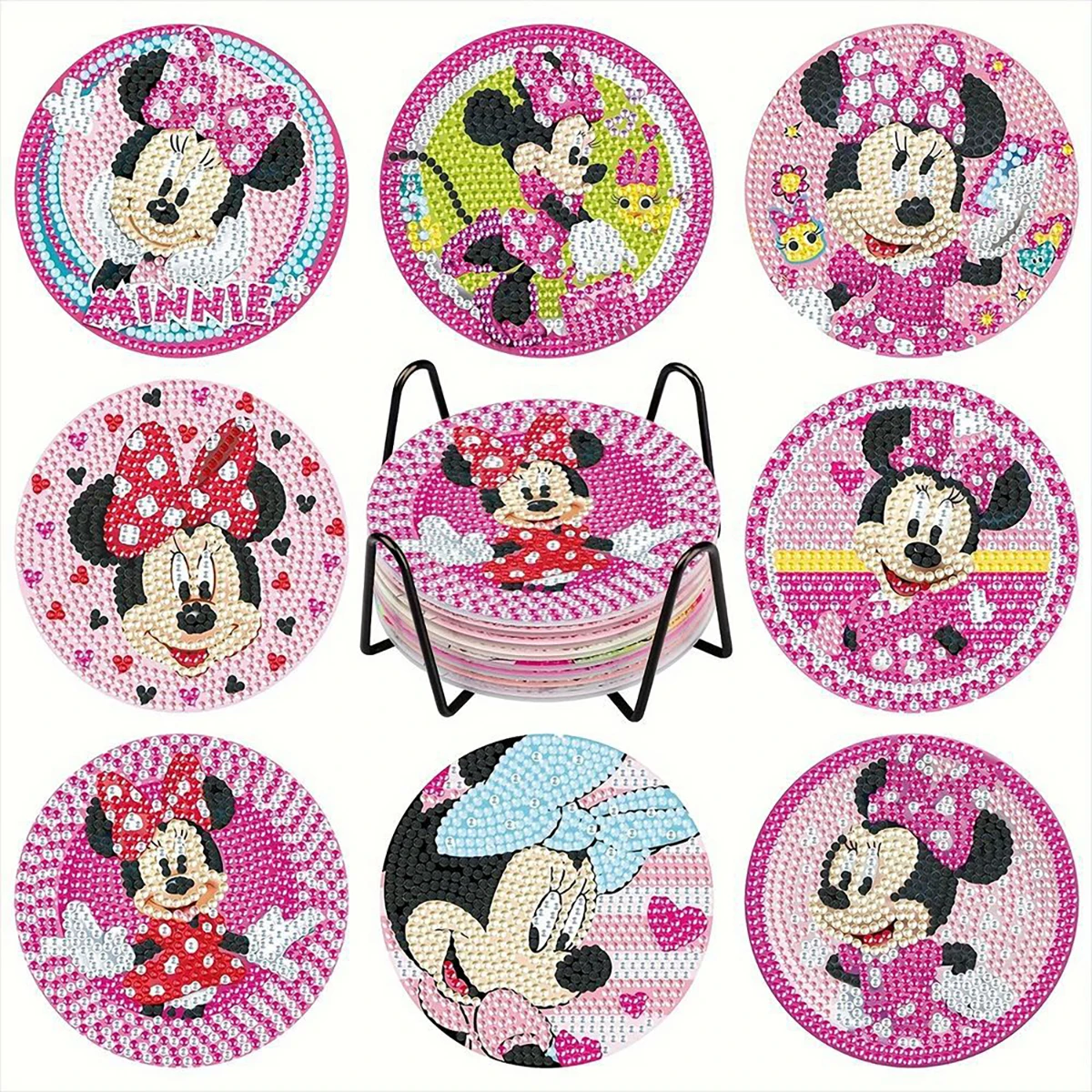 Donald Duck Mickey Minnie Diamond Painting Coasters with Holder 8pcs DIY Cartoon Character Souvenirs New Arrival
Donald Duck Mickey Minnie Diamond Painting Coasters with Holder 8pcs DIY Cartoon Character Souvenirs New Arrival