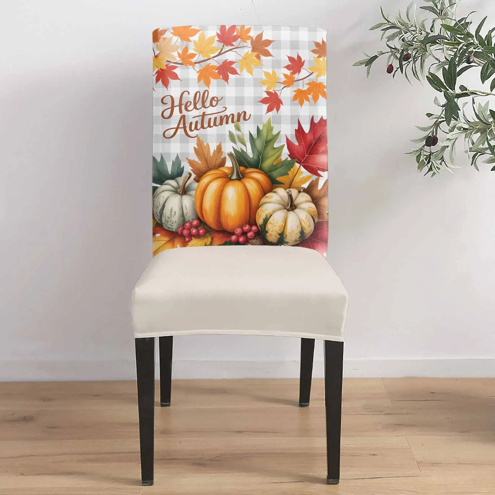 Hello Autumn Grey Plaid Pumpkin 4/6/8PCS Spandex Elastic Chair Case For Wedding Hotel Banquet Dining Room
Hello Autumn Grey Plaid Pumpkin 4/6/8PCS Spandex Elastic Chair Case For Wedding Hotel Banquet Dining Room
